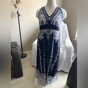 Style & Co Beaded Sundress (Black and White) / Size 2X